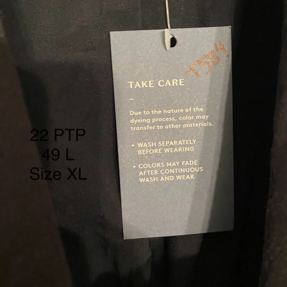 Universal Thread XL Women's Button Down Trench Coat Black NWT - Picture 5 of 8